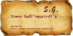 Simon Gyöngyvirág névjegykártya