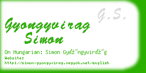 gyongyvirag simon business card